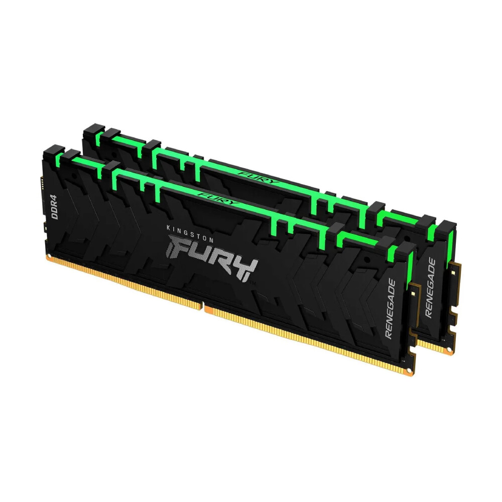 

Оперативная память Kingston Fury Renegade RGB, 64 Гб DDR4 (2x32 Гб), 3600 МГц, KF436C18RBAK2/64, черный