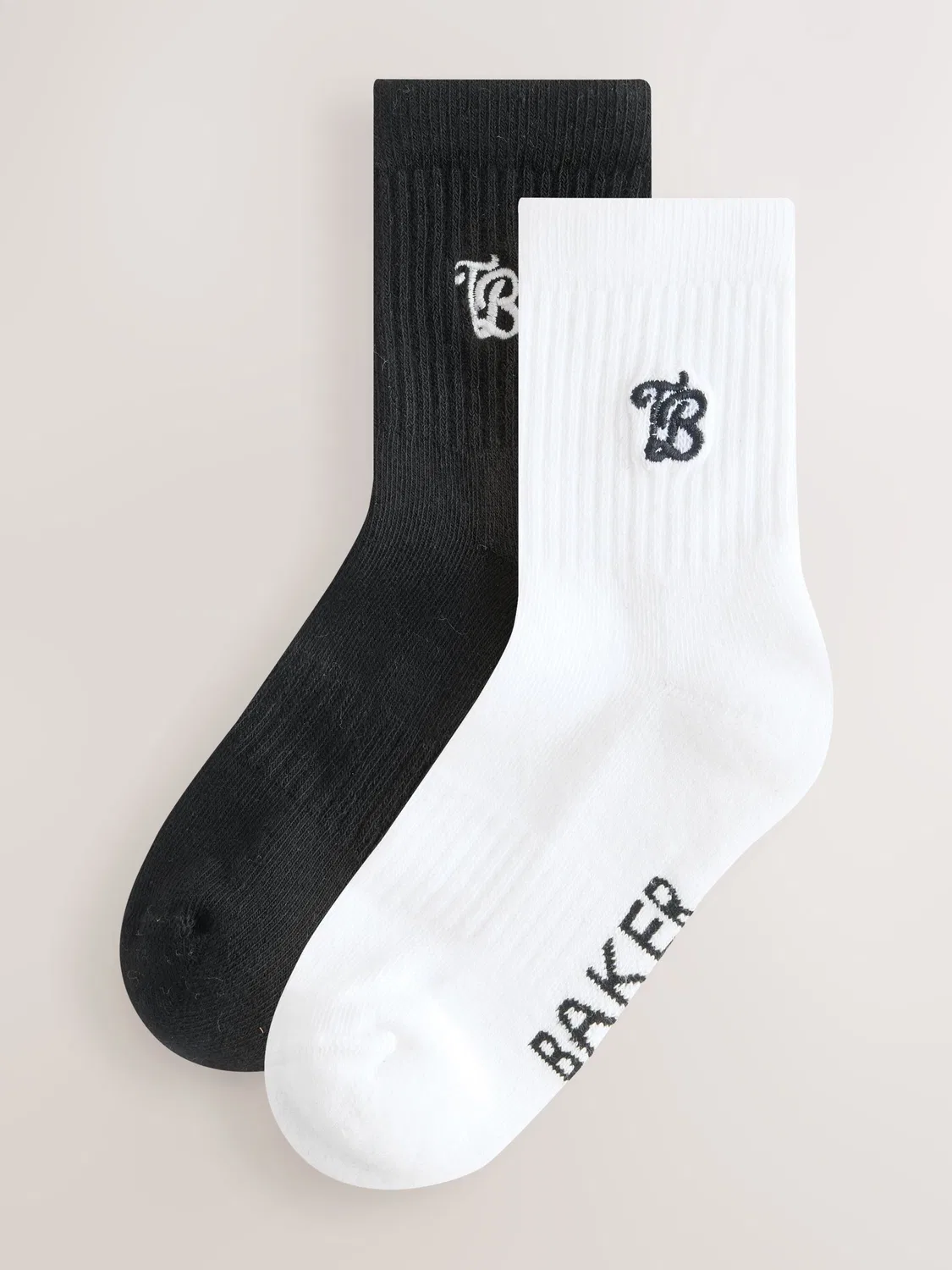 Носки 2 пары Baker by Ted Baker, черный и белый