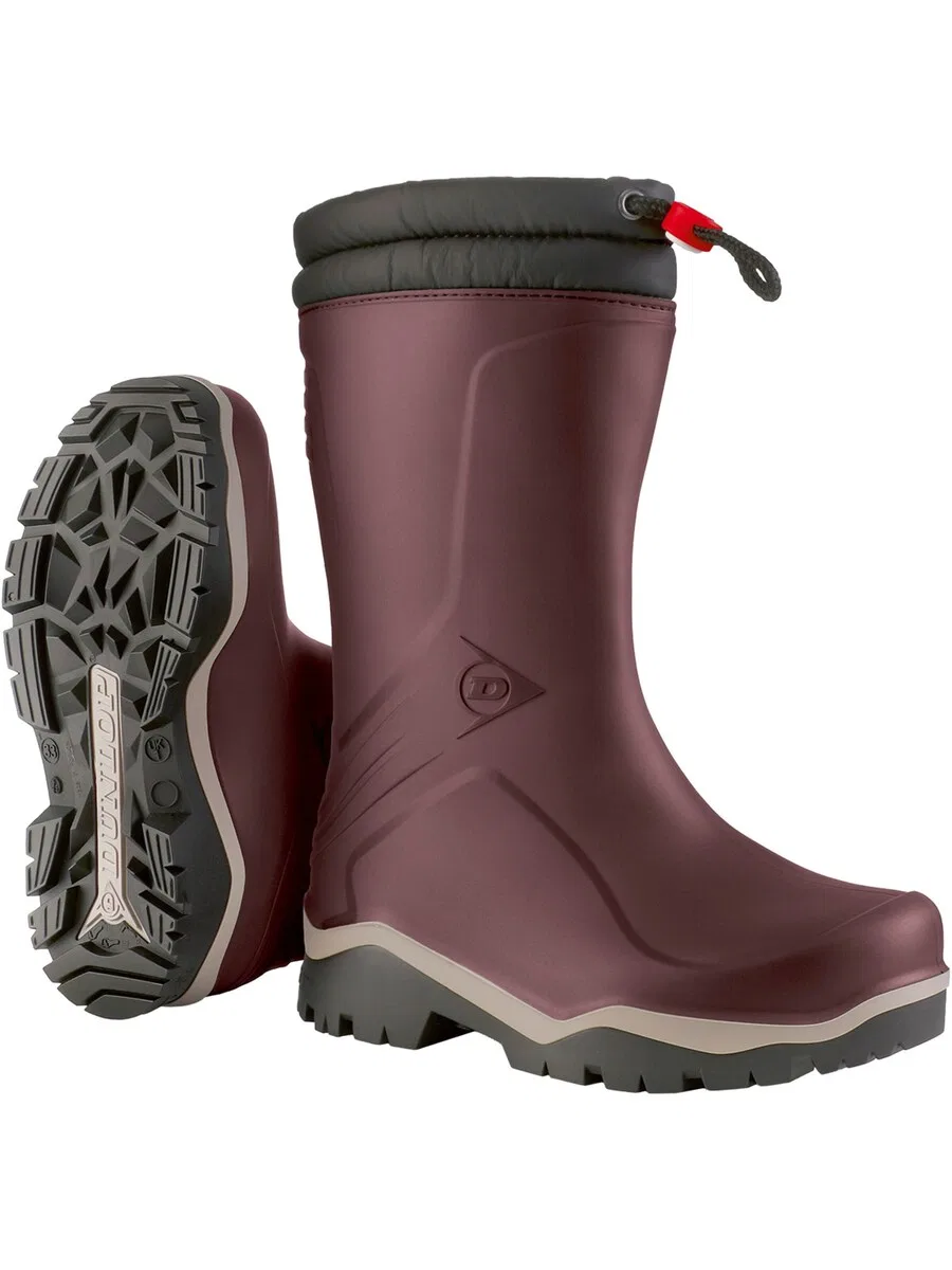 Снежные ботинки DUNLOP 'Blizzard' красного цвета — фото 2