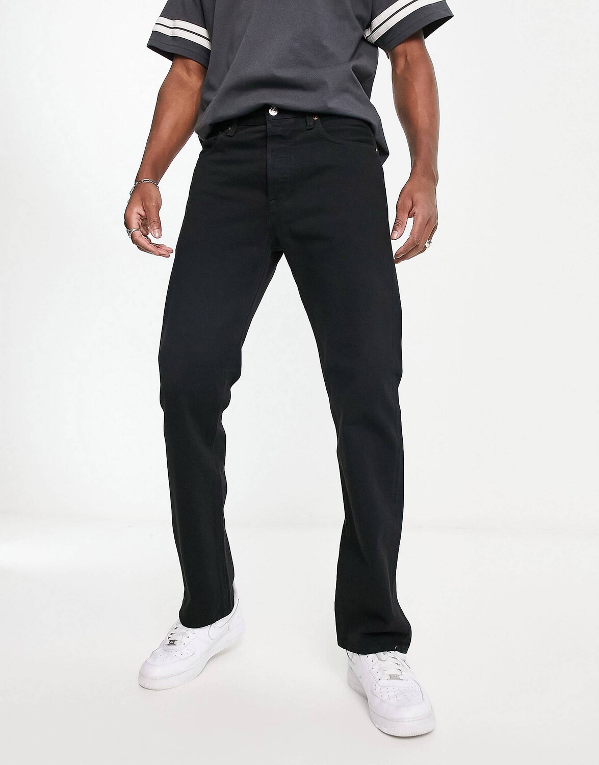 

Черные джинсы оригинальной посадки Levi's 501