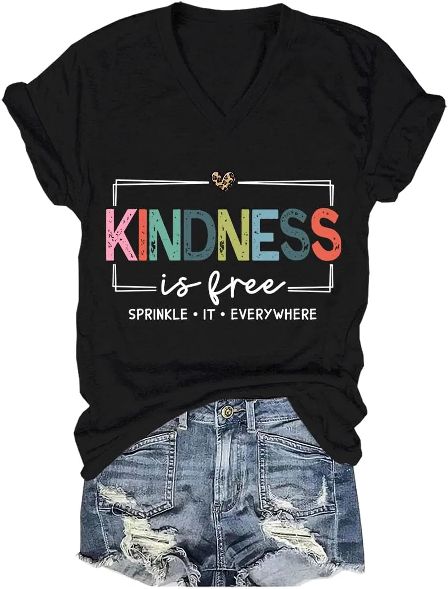 Мужская футболка с принтом Kindness is Free, Black