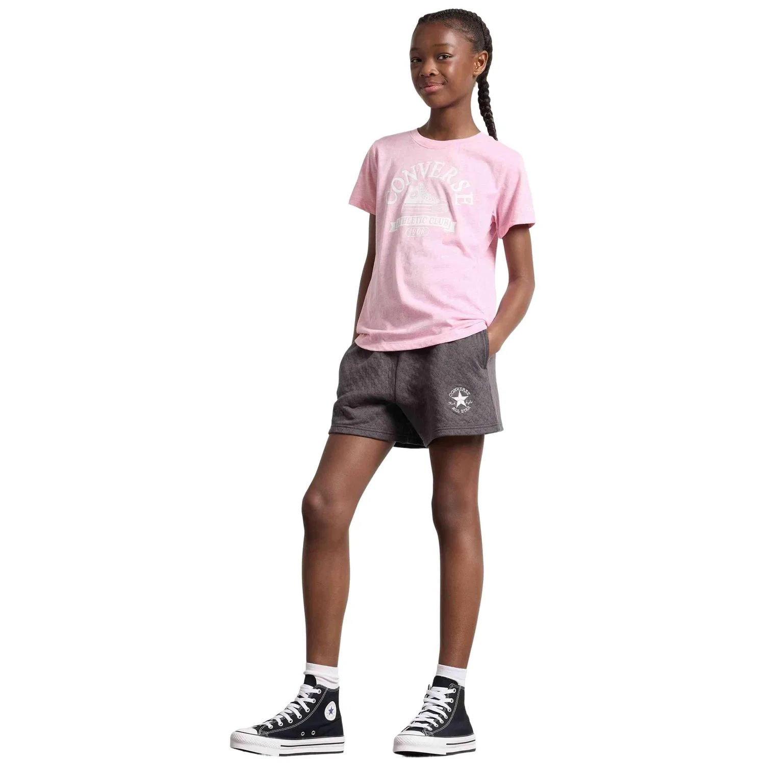 Детские шорты для девочек Converse 4CG809_GDA, Schwarz — фото 2