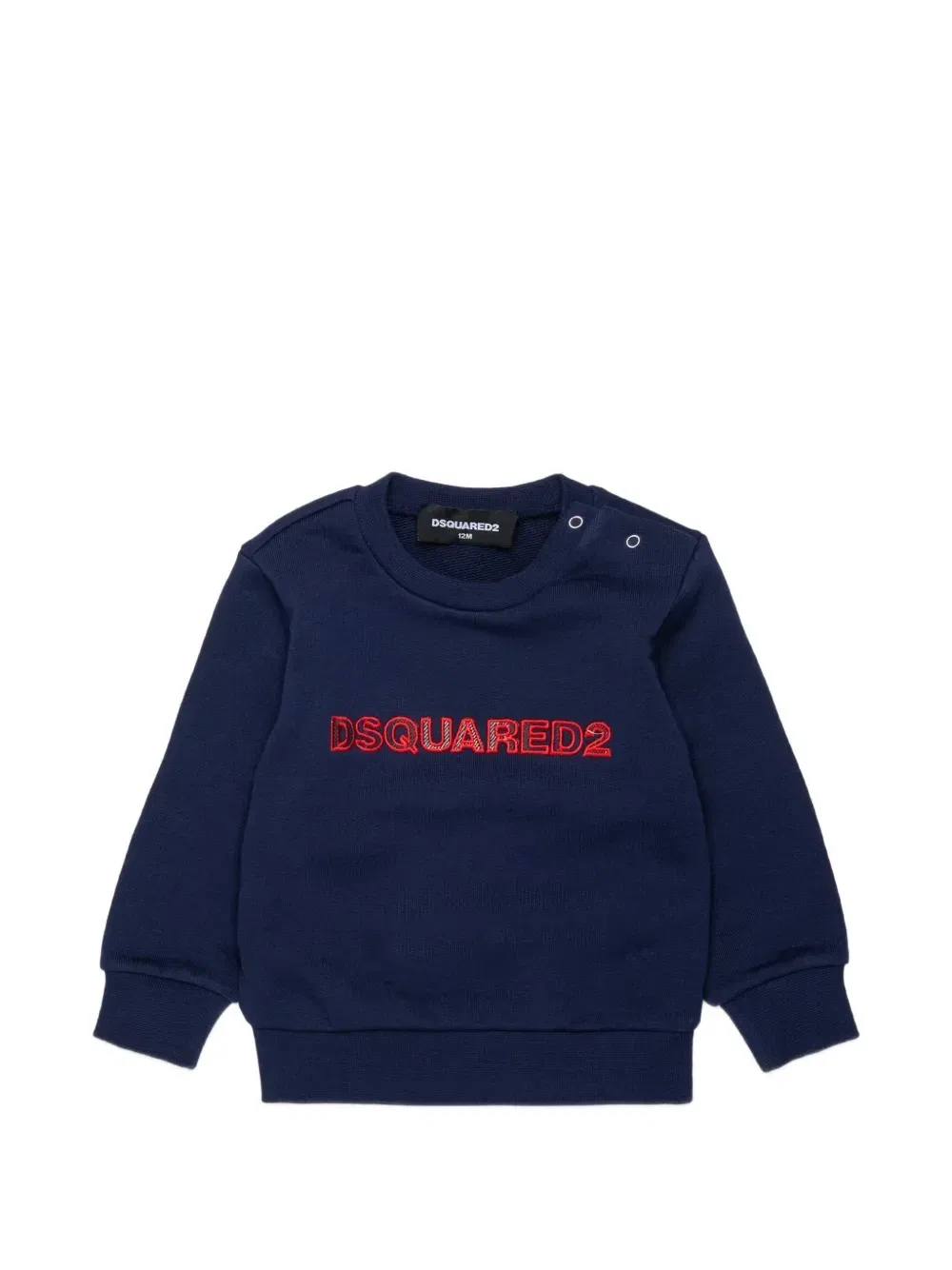 Толстовка на кнопках с вышитым логотипом Dsquared2 Kids, синий