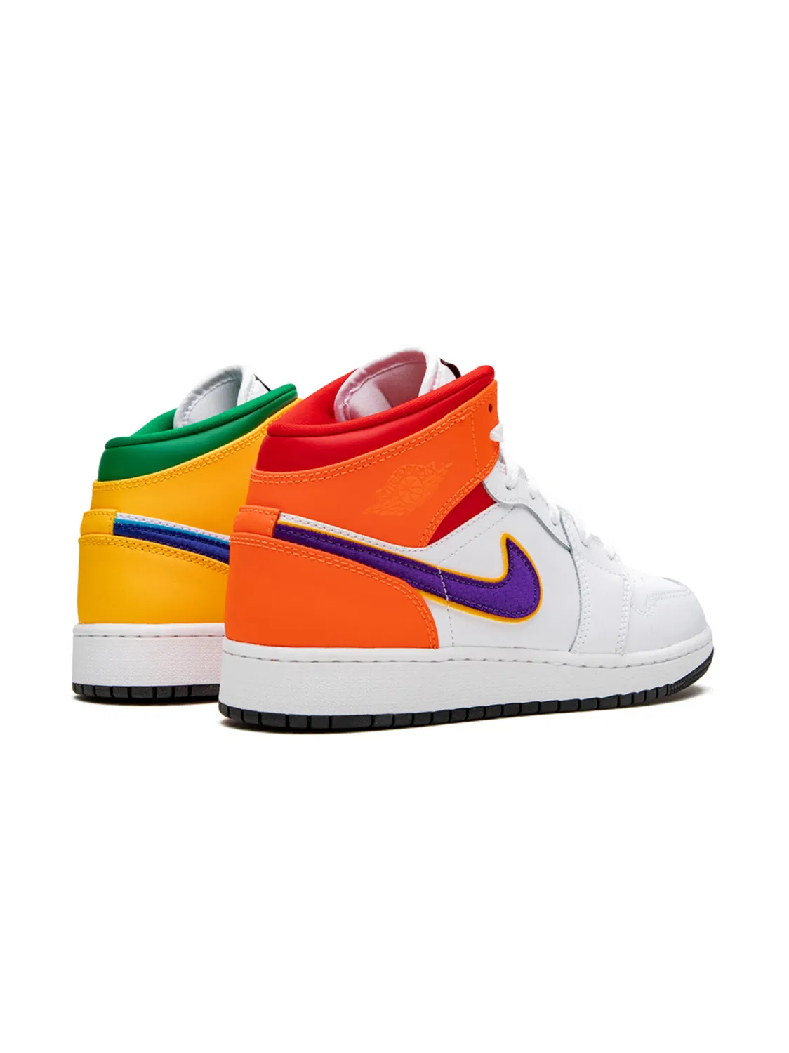 Кроссовки Air Jordan 1 Mid "Three Peat", белый — фото 3