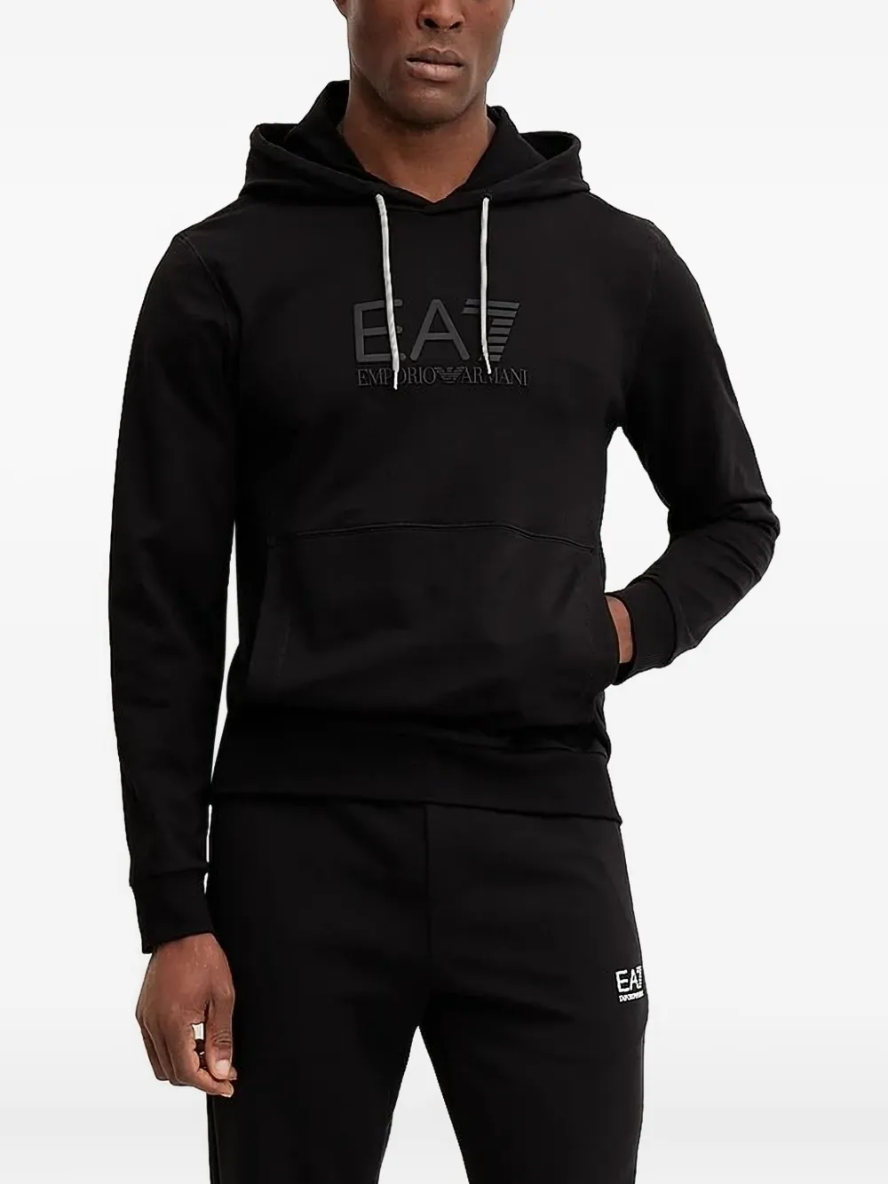 

Толстовка с тисненым логотипом Ea7 Emporio Armani, черный