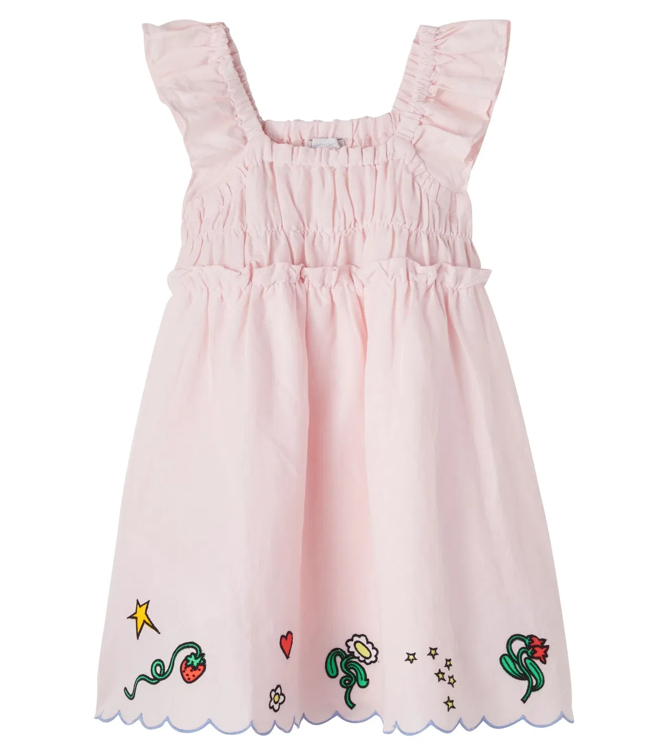 Платье с фестончатым подолом Stella Mccartney Kids, розовый