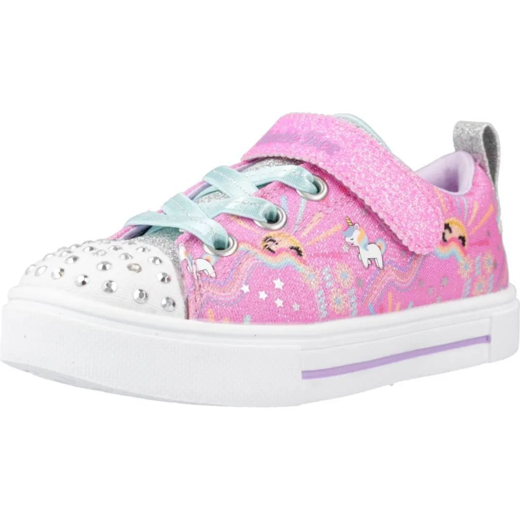Детские кроссовки для девочек Twinkle Sparks Unicorn Sunshine Skechers, Rosa