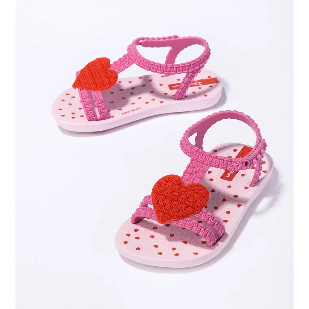 Детские сандалии для девочек с вязаным узором My First Ipanema Baby Ipanema, Pink — фото 4