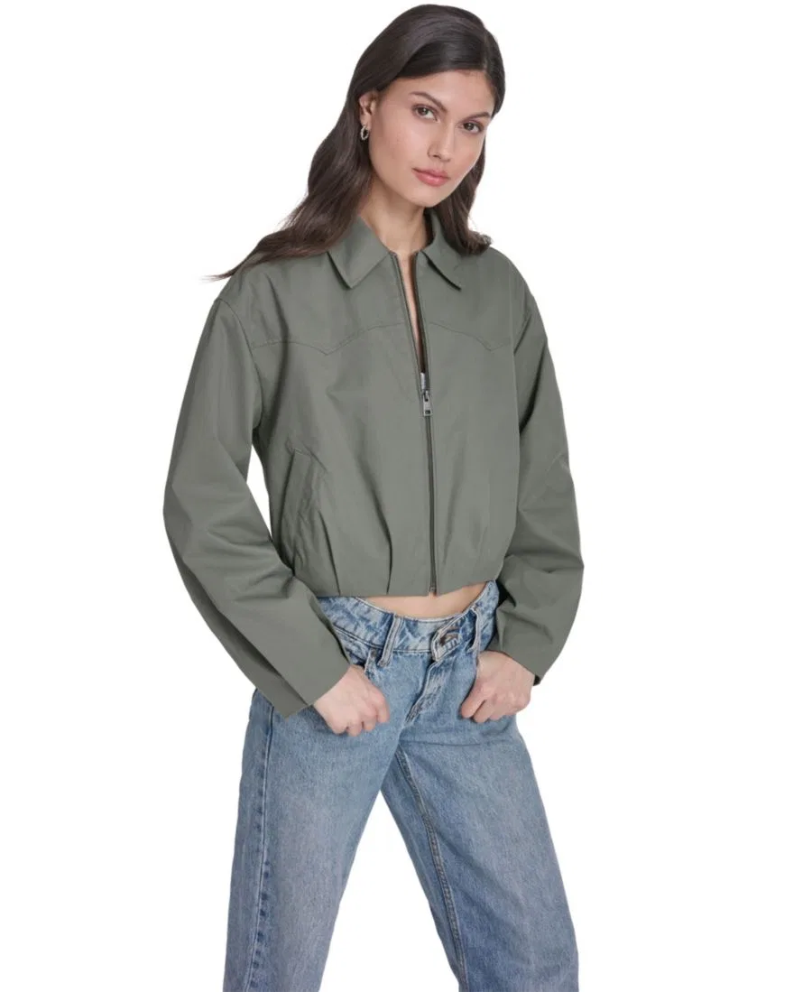 Женская куртка-бомбер с воротником и пузырчатым низом Levi's, Sage