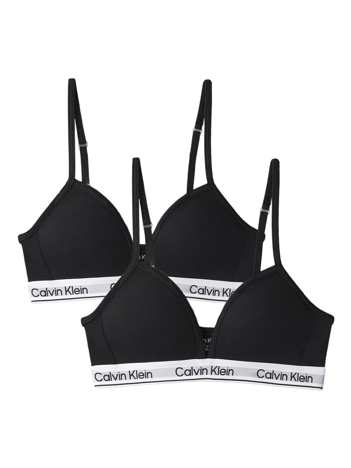 Бюстгальтер треугольный Calvin Klein Black, 2 шт