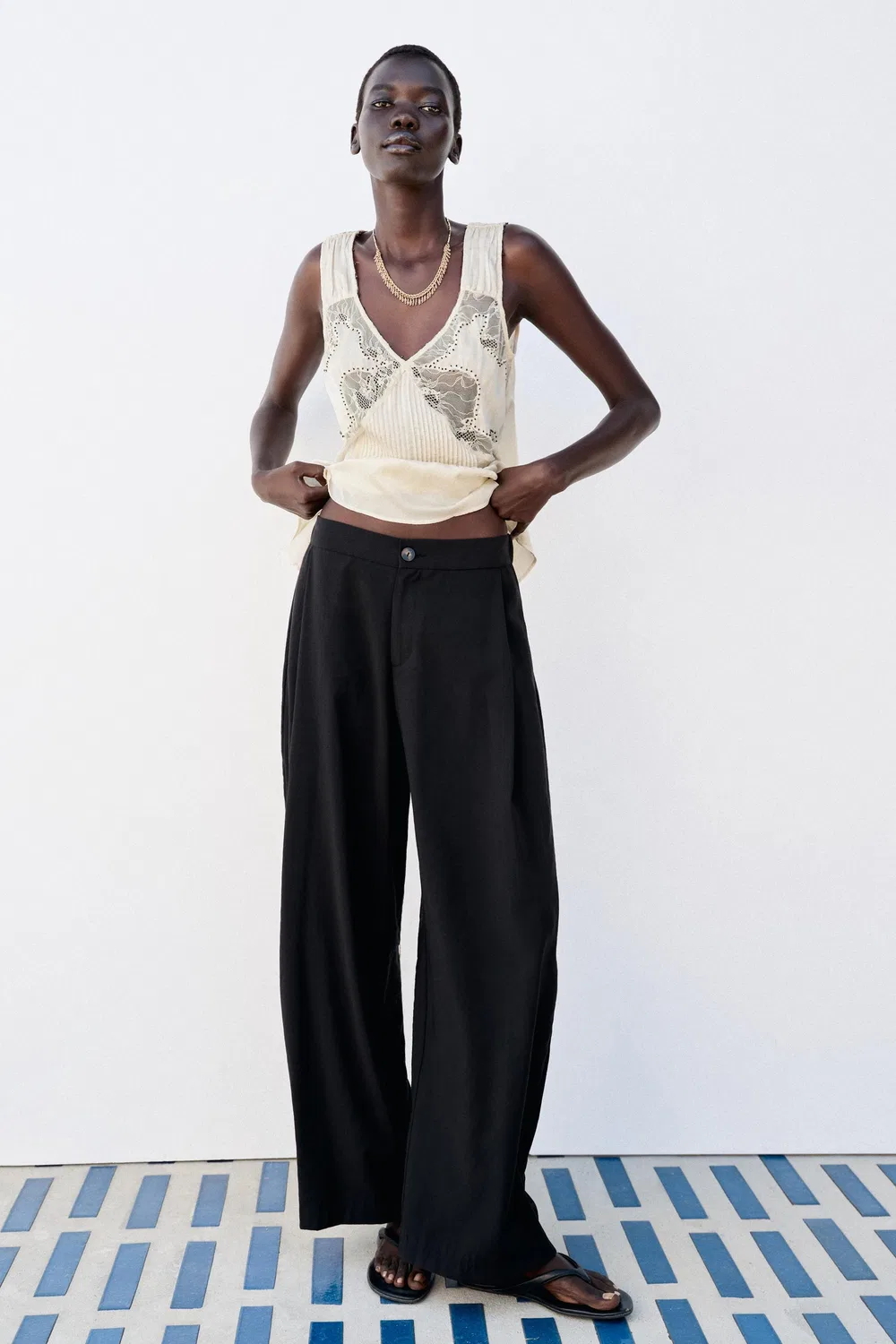 Свободные брюки-бочонки ZARA, Black