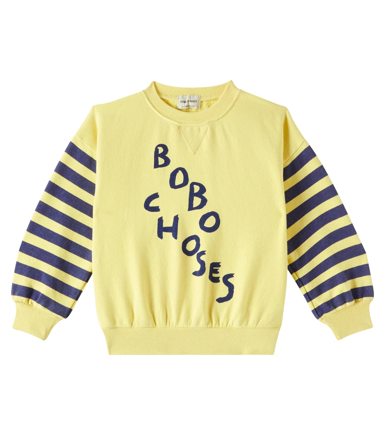 Свитшот хлопковый с логотипом Bobo Choses, желтый