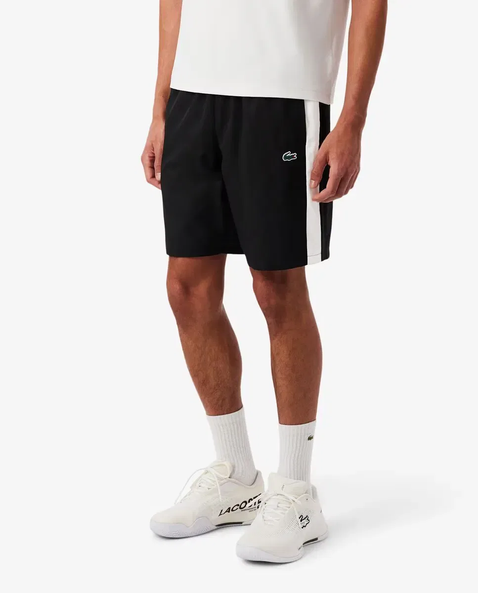 Мужские спортивные шорты с контрастной полосой Lacoste, Negro — фото 3