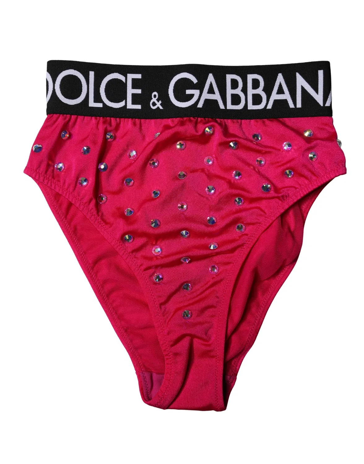 Женские плавки с высокой посадкой и логотипом Dolce & Gabbana, Pink
