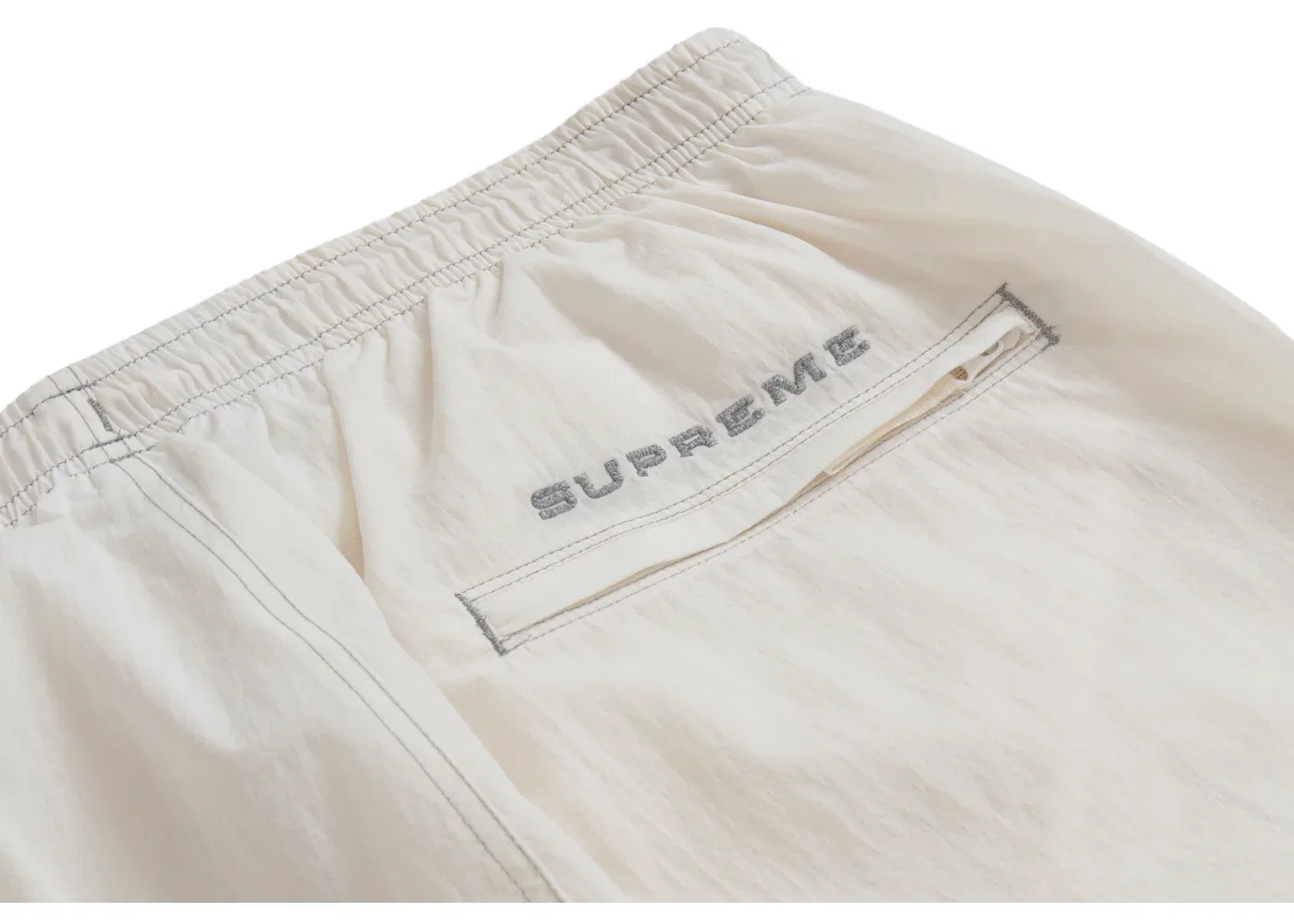 Мужские штаны с боковыми полосами Supreme Nike Track Pant, White — фото 3