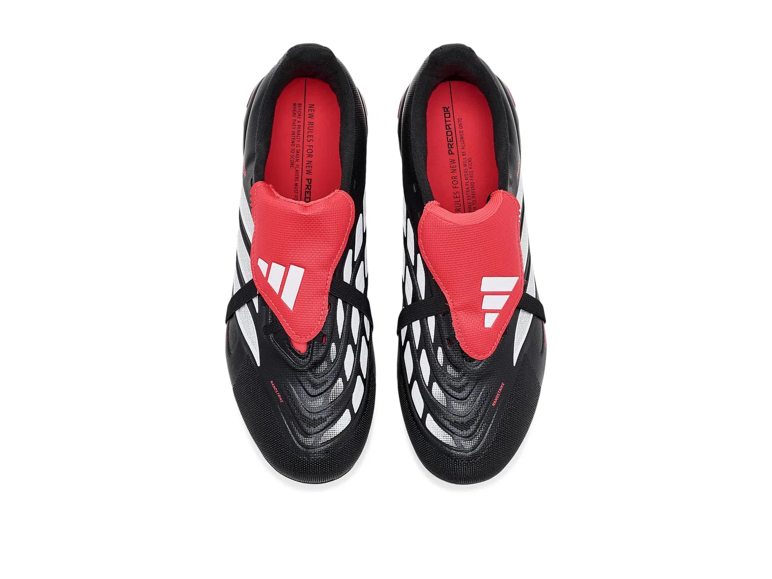 Бутсы Predator League Fold-Over Tongue Artificial Ground Soccer Cleats (для маленьких и больших детей) Adidas Kids, Black/White/Lucid Red — фото 3