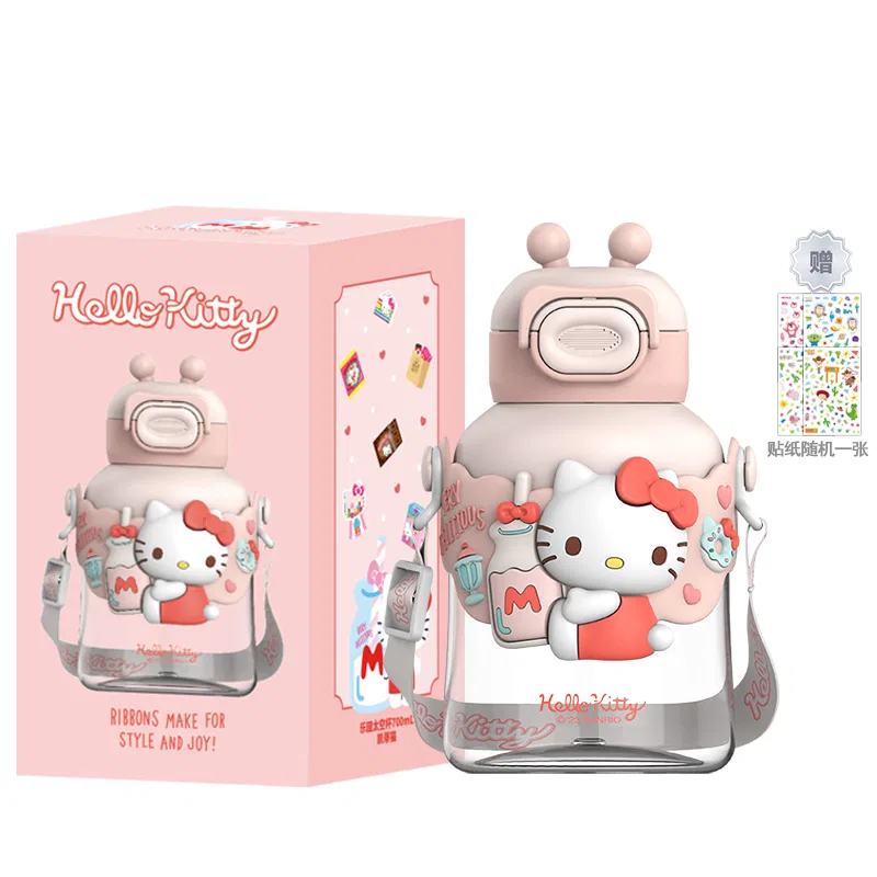 Детская кружка с трубочкой из тритана, 700 мл, My Melody Water Cup, Sanrio, Multicolor — фото 3