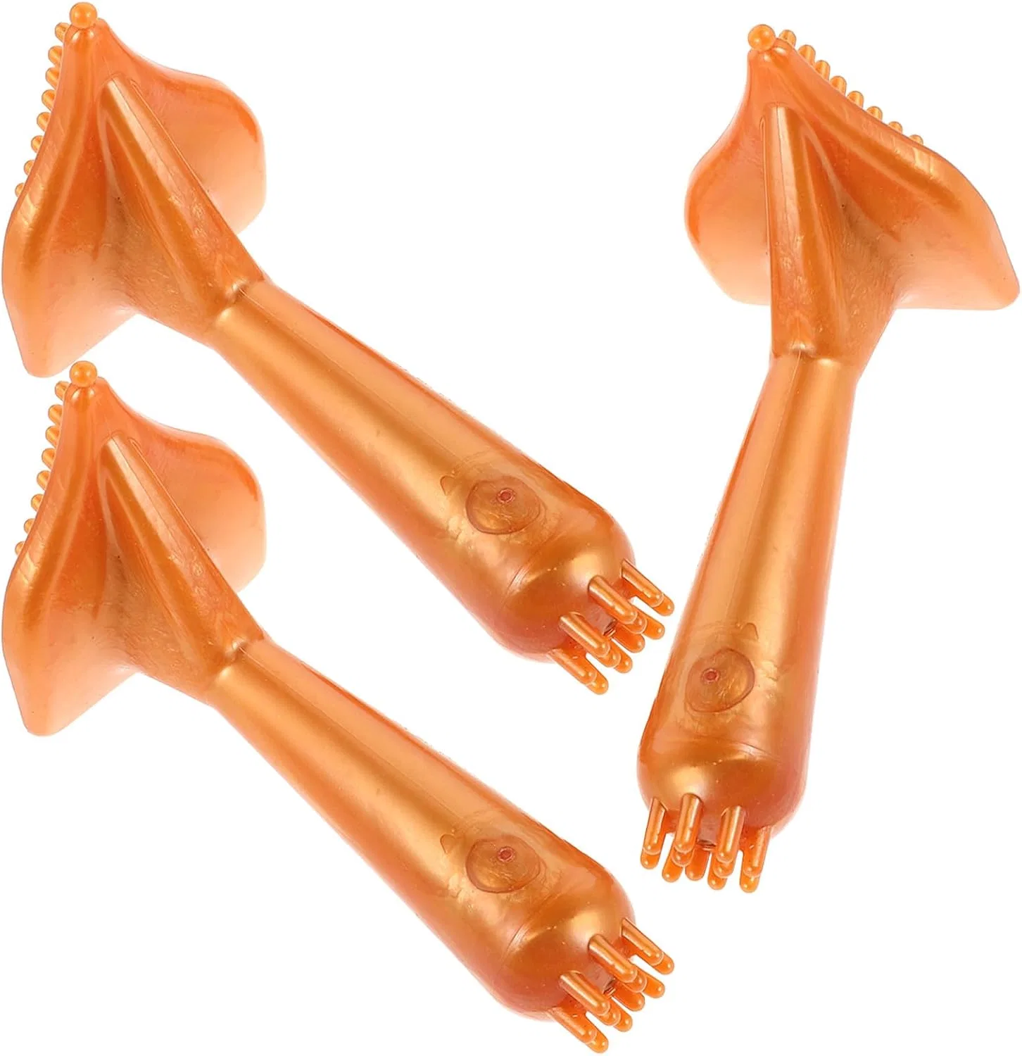 Массажные щетки для тела, Meridian, 3 шт, пластик, 14.5x8.8x6 см, Orange Amosfun