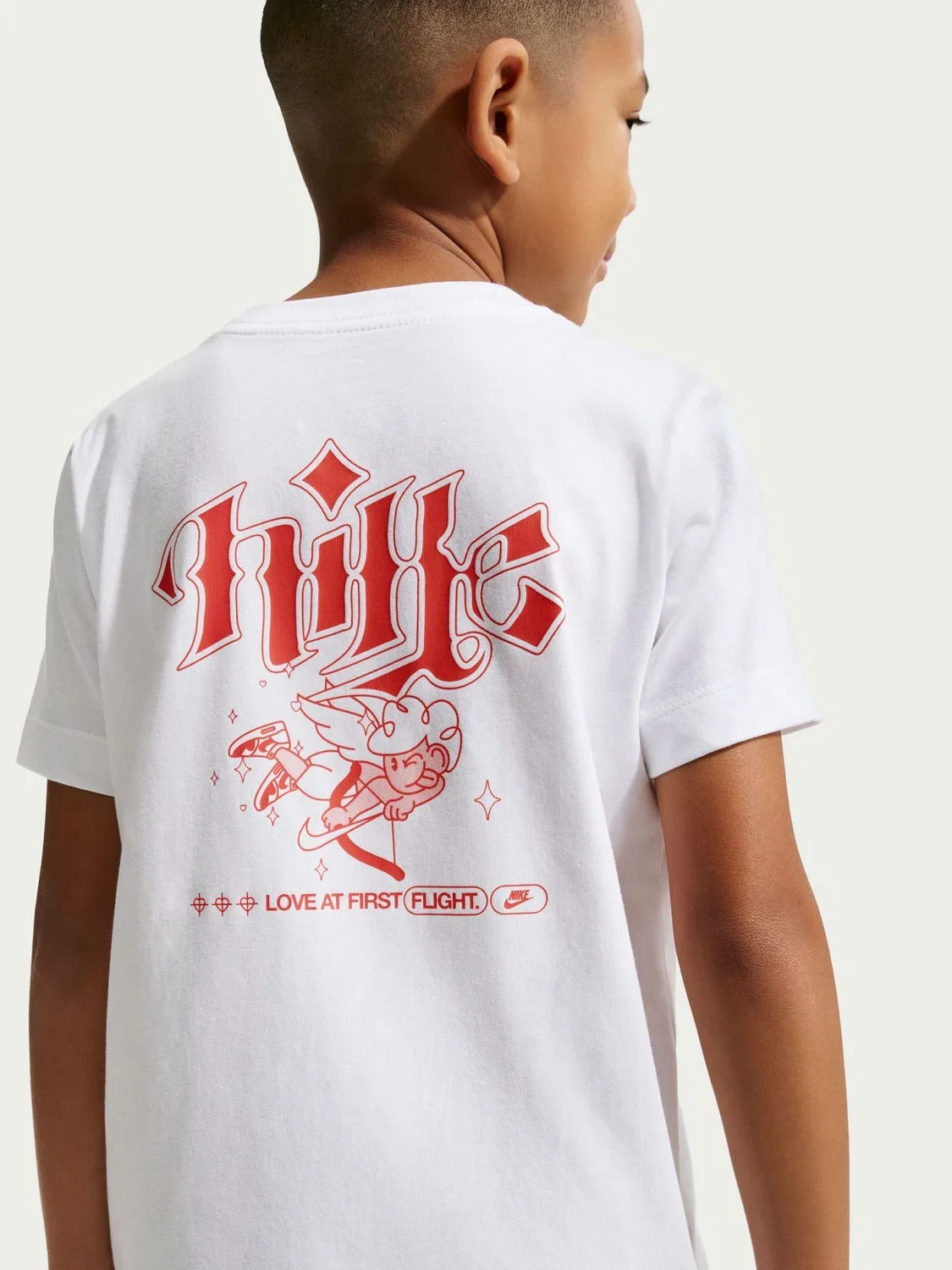 Футболка с принтом Nike White Valentines Graphic, белый — фото 4