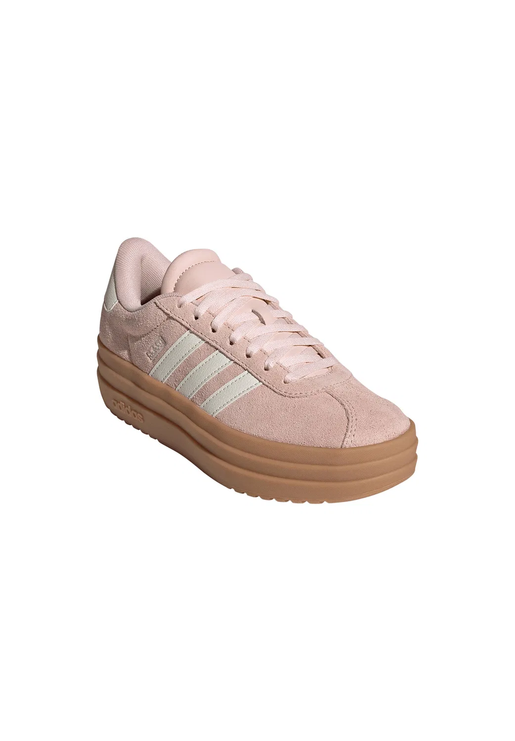 Детские кроссовки с текстильным верхом VL Court Bold Adidas, Rosa Weiss Magentapink — фото 4