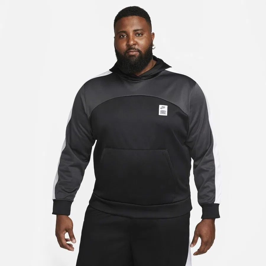 Мужской худи с капюшоном Therma-FIT Starting 5 Nike, Черный — фото 2