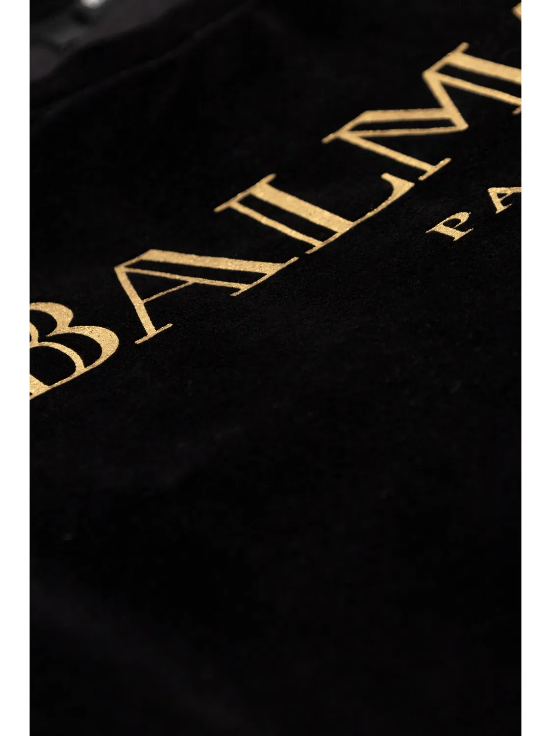 Свитшот с логотипом из хлопка Balmain, черный — фото 3