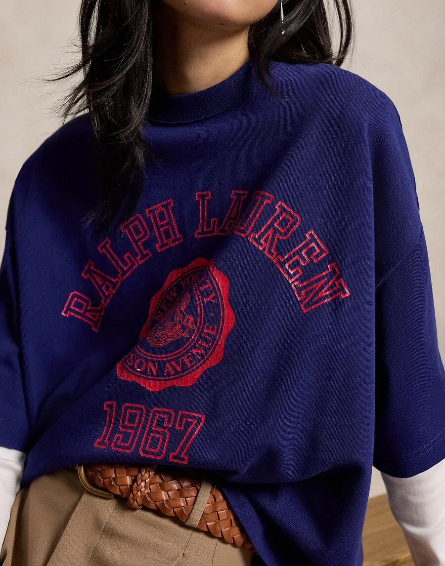 Футболка Polo Ralph Lauren королевского синего цвета — фото 3