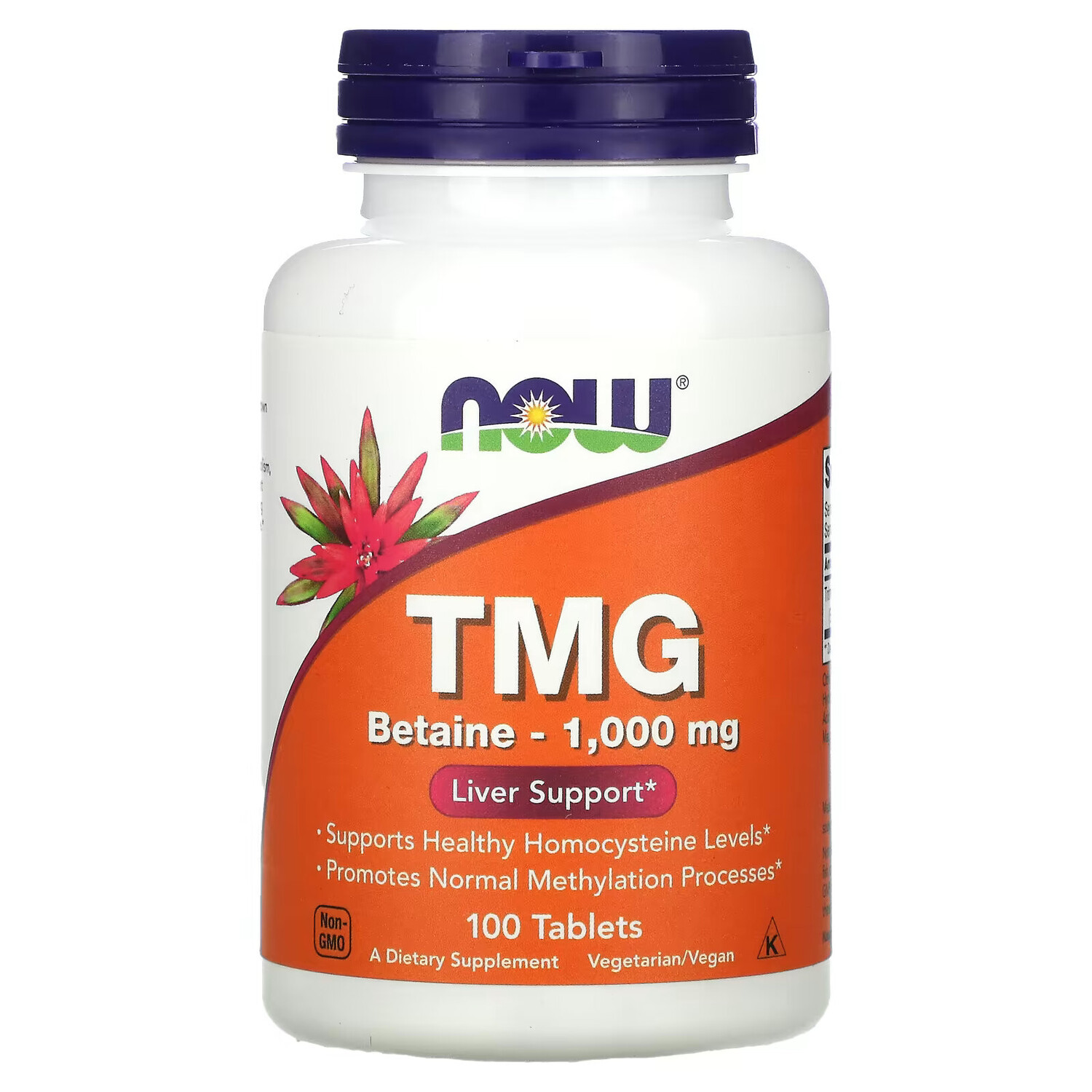 

NOW Foods, TMG, 1000 мг, 100 таблеток