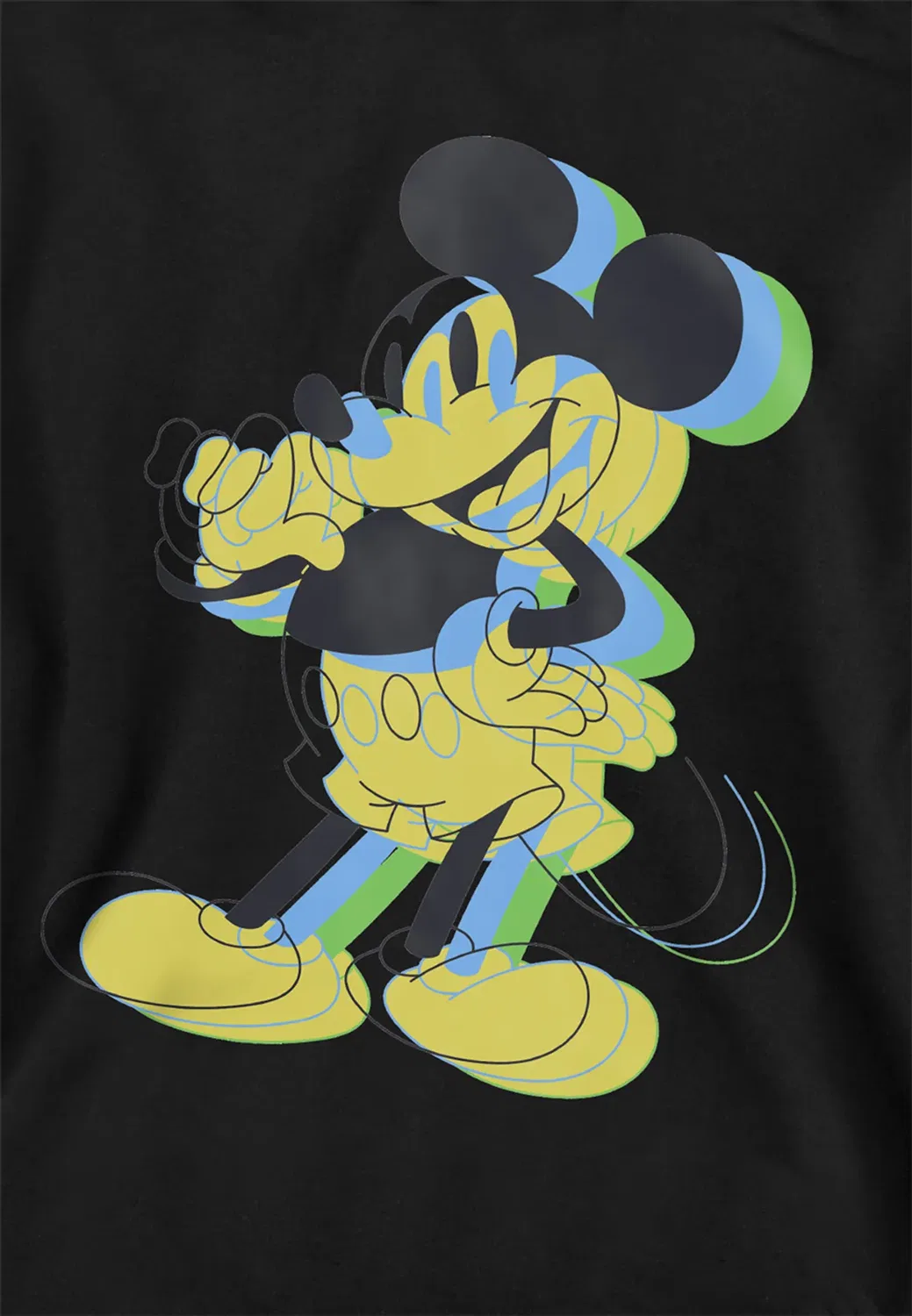 Детский худи с принтом Mickey Mouse Trippy Youth, Disney, Black — фото 2