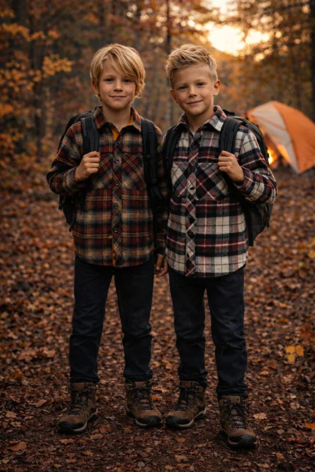 Детская рубашка для мальчиков с длинным рукавом Doctor Junior, Burgundy — фото 2