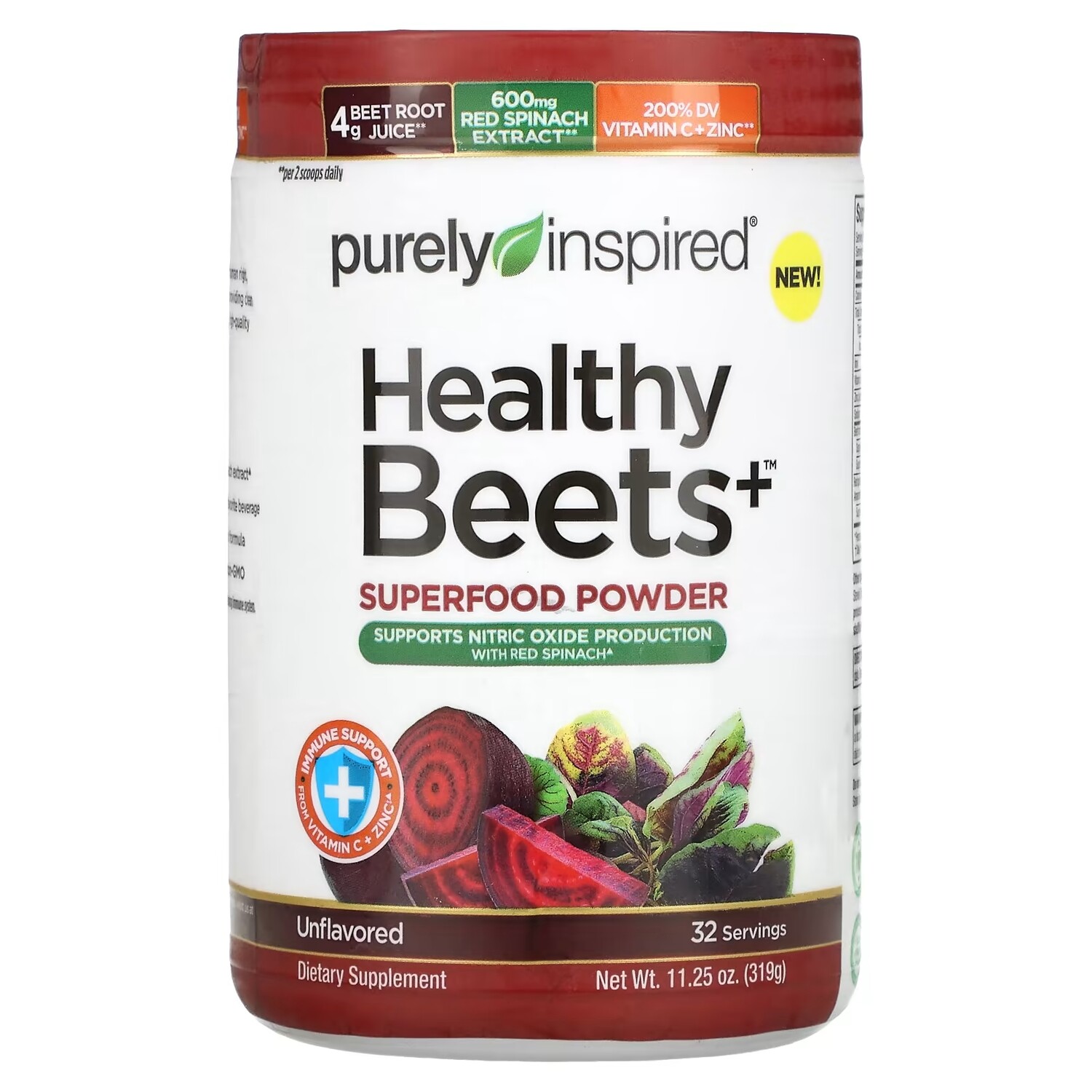 

Добавка Purely Inspired Healthy Beets+ Superfood Powder Unflavored, 319 г