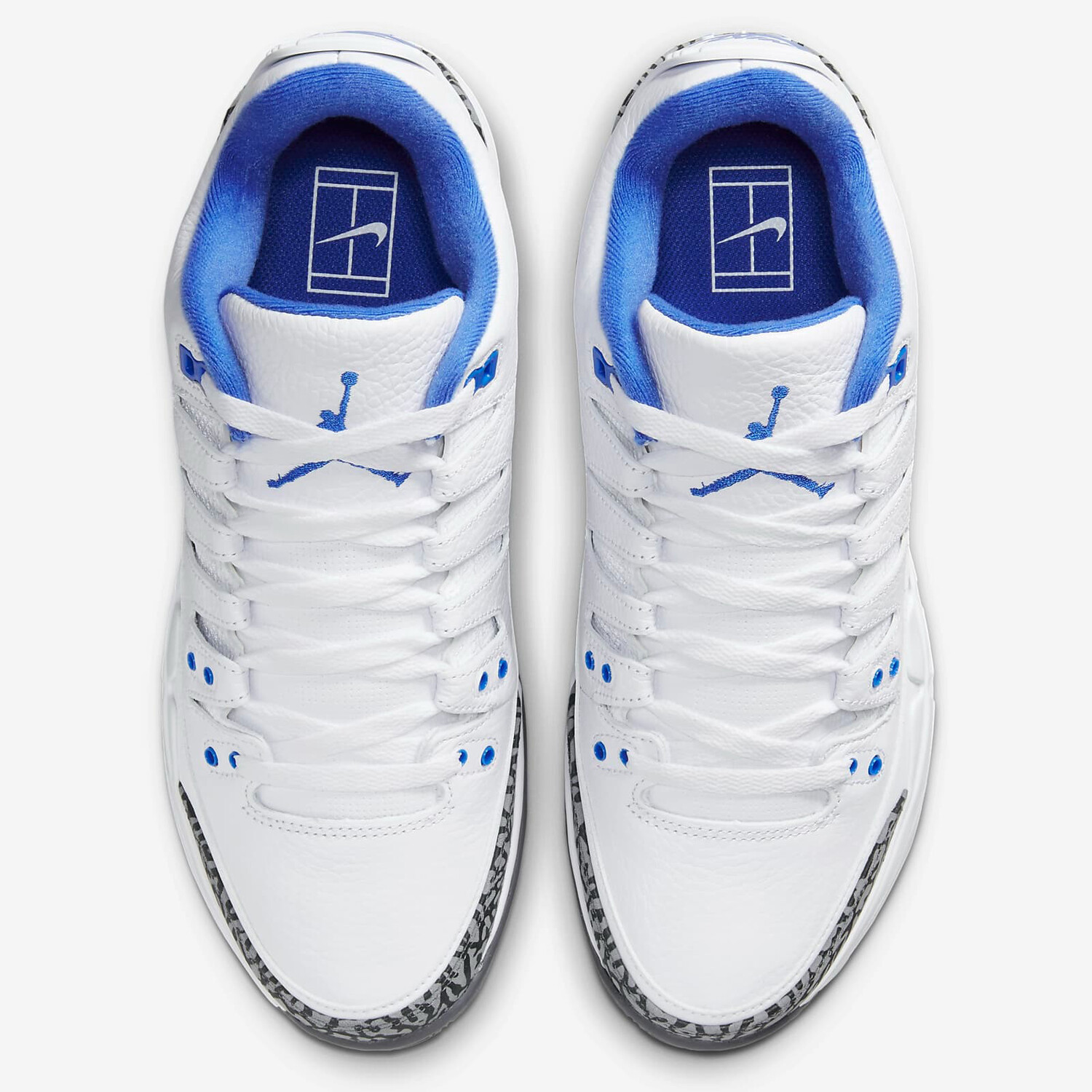 Кроссовки Nike Court Air Zoom Vapor AJ3 Hard Court Tennis, белый/мультиколор — фото 3