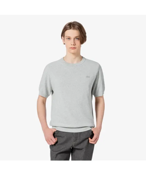 Свитер мужской с круглым вырезом, однотонный, Lacoste, CCA — фото 4