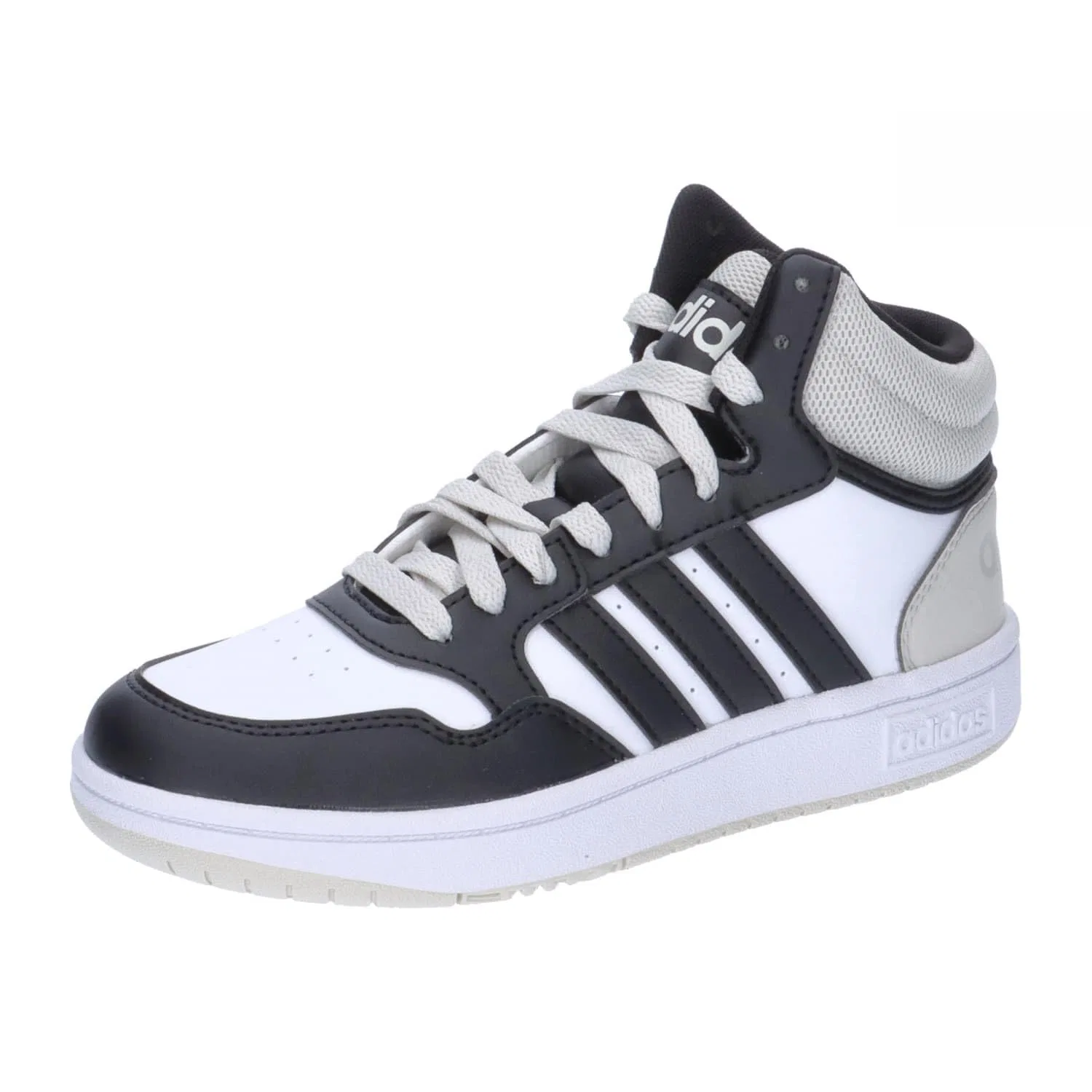Детские кроссовки для мальчиков Hoops Mid Shoes Adidas, Orbgry Coreblack Footwear White