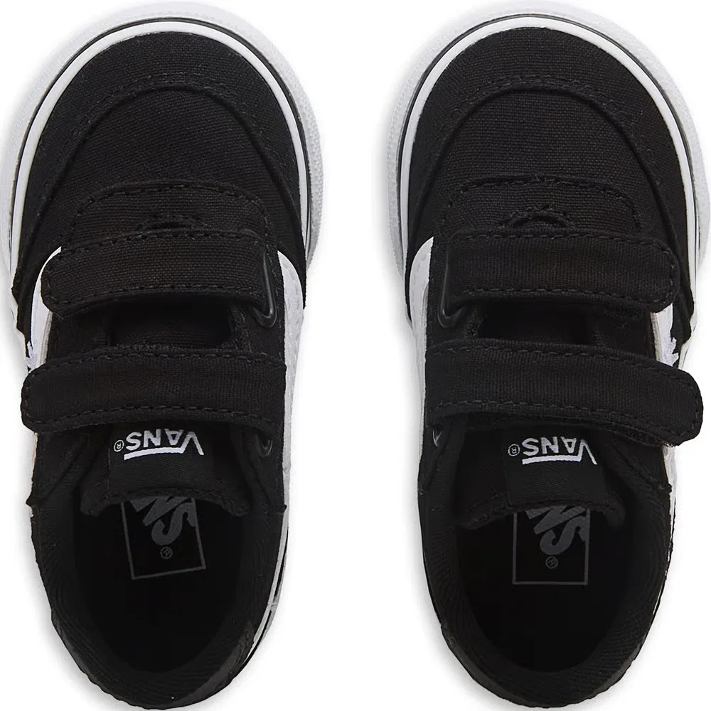 Детские низкие кроссовки Brooklyn для малышей Vans, Black/Embroidery — фото 4