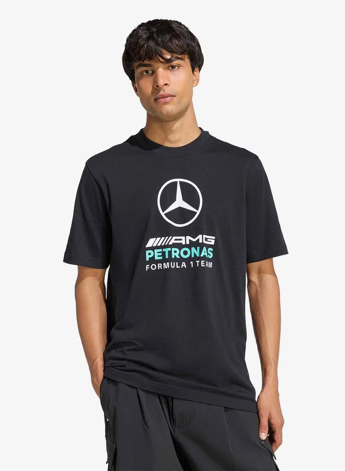 Футболка с принтом Mercedes - AMG Petronas Formula 1 Team DNA Graphic Adidas, черный