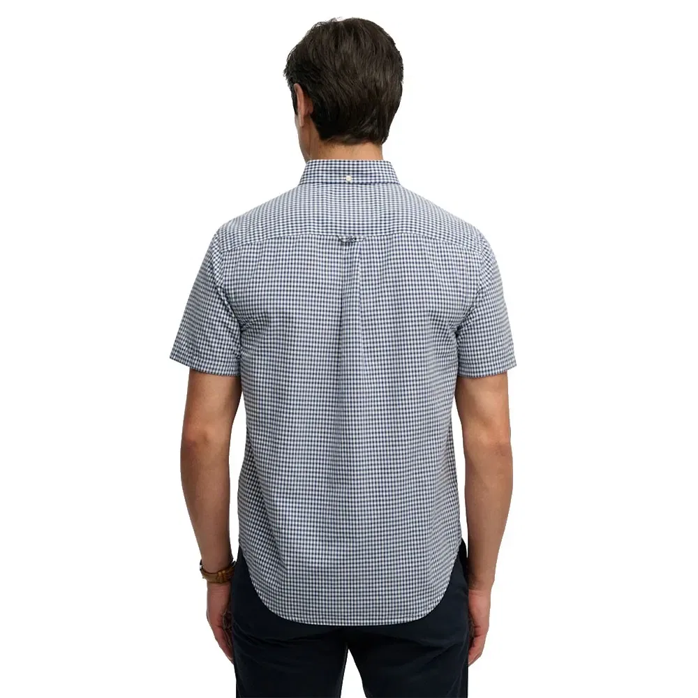 Мужская рубашка с коротким рукавом из поплина Preppy Poplin Superdry, Grey — фото 2