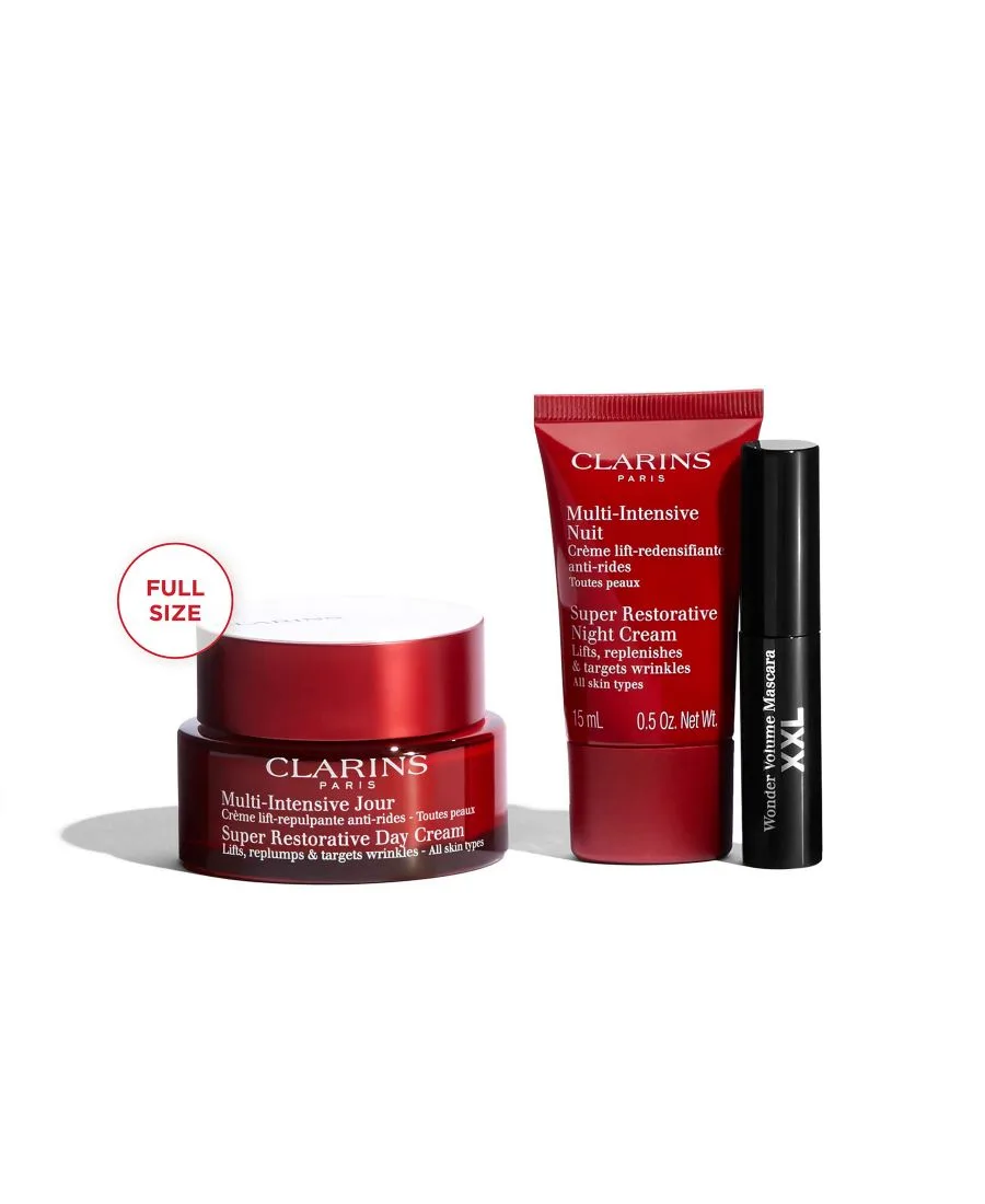 Clarins Стартовый набор из 3 предметов для супер-восстанавливающего антивозрастного ухода за кожей — фото 2