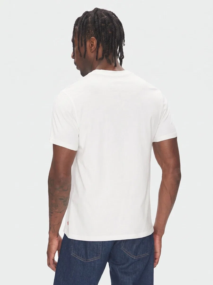 Футболка LEVI'S 'Graphic Crewneck Tee Color BW White + GR White' белого цвета — фото 2
