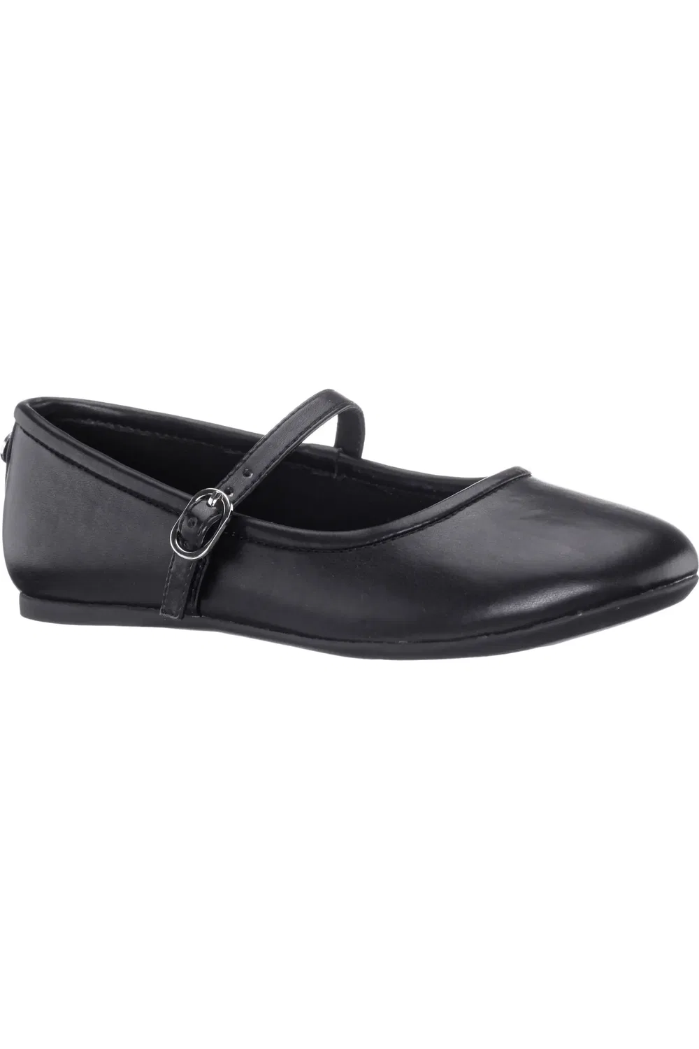 Туфли детские балетки на плоской подошве Nicola Mary Jane Flat Nina, Black Smooth