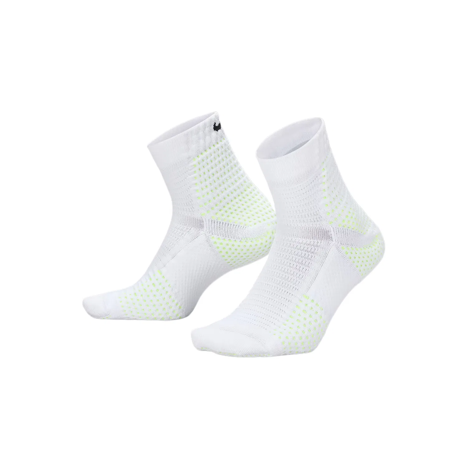Носки для щиколотки Nike Dri FIT ADV, Белый/Неоново-зеленый/Черный — фото 4