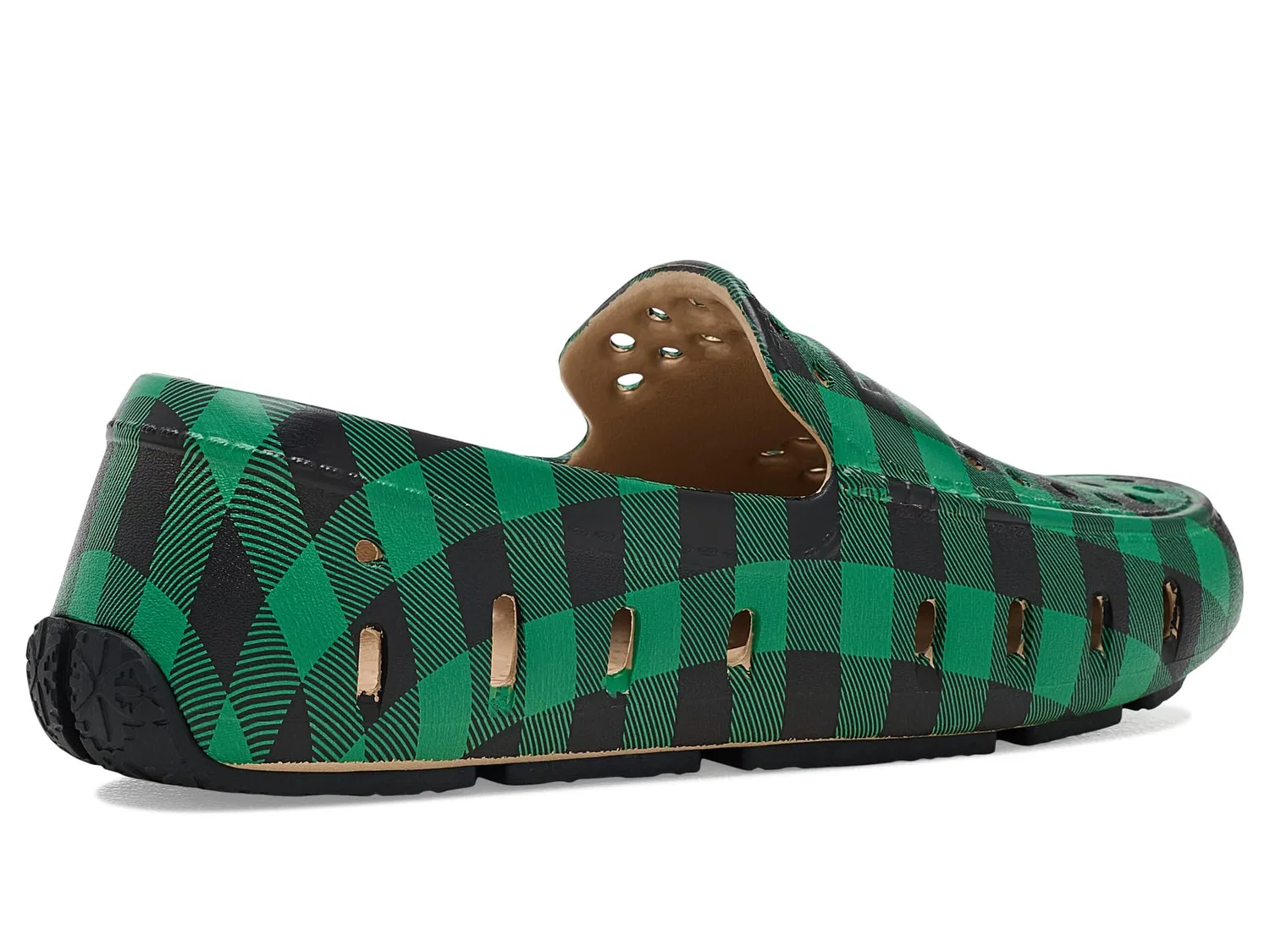Лоферы Prodigy Print (для больших детей) Floafers Kids, Green Tartan Plaid/Black — фото 4