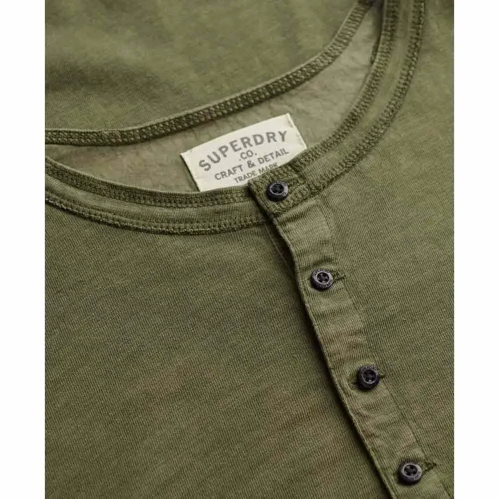 Футболка с длинным рукавом Slub Grandad Superdry, зеленый — фото 2