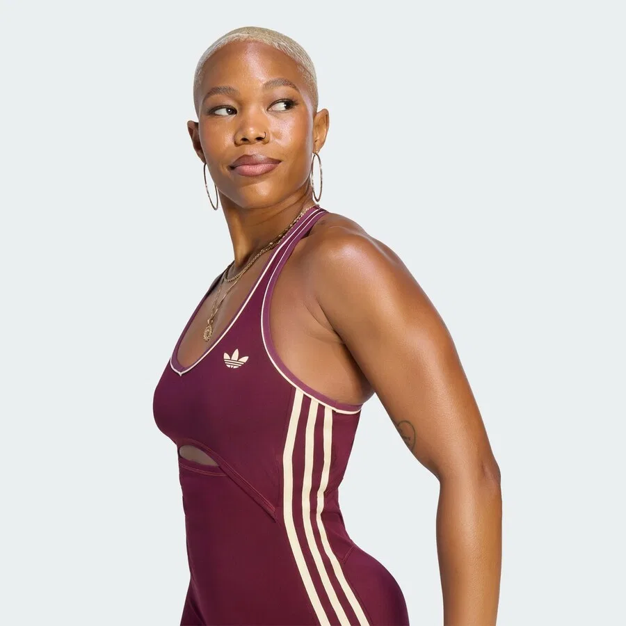 Спортивный костюм ADIDAS PERFORMANCE винно-красного цвета — фото 3
