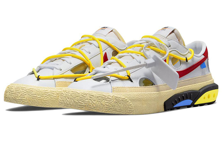 Кроссовки Nike Blazer Low Off, белый/красный — фото 3