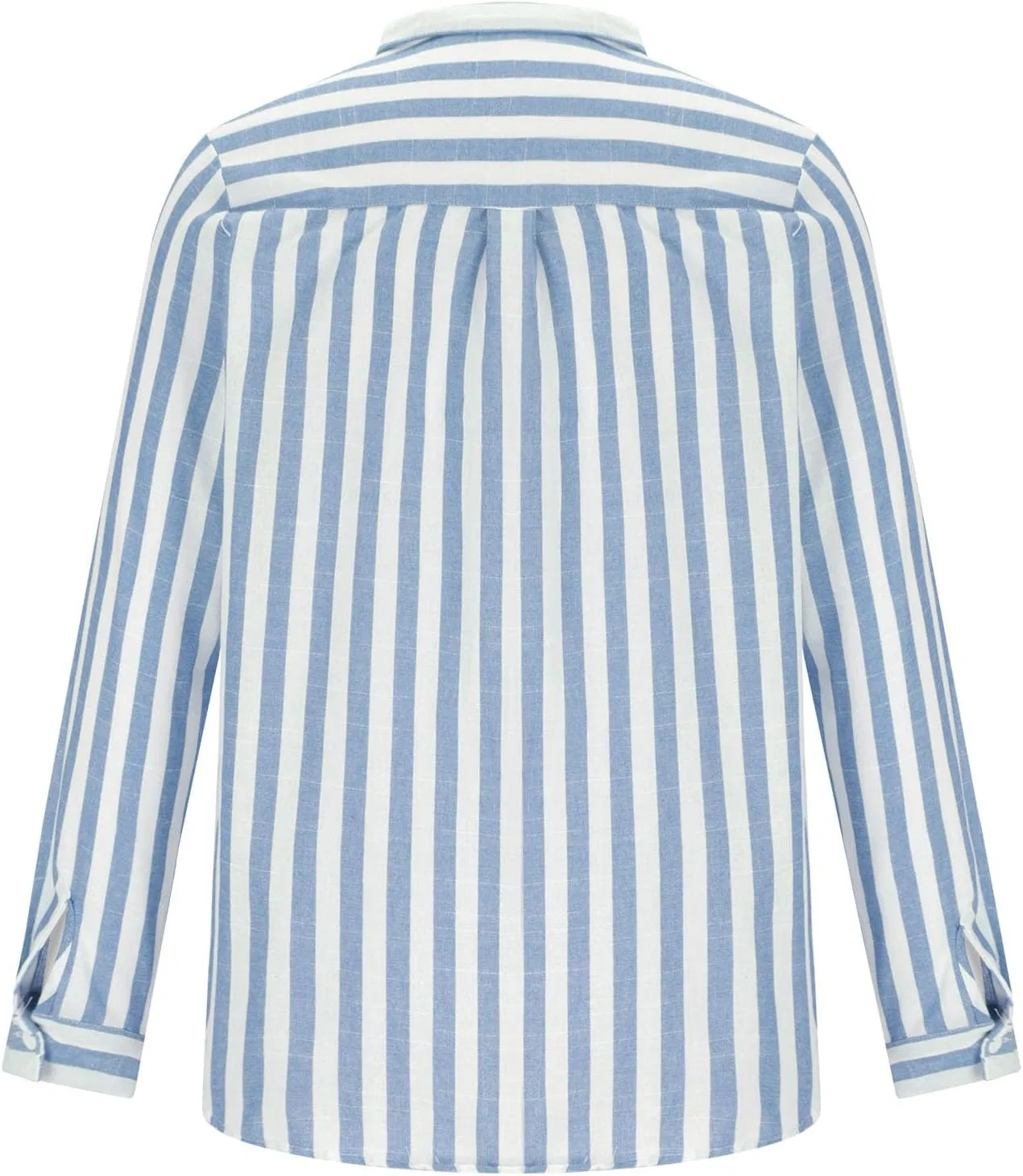 Мужская рубашка с длинным рукавом, Striped Printed, светло-синий — фото 4