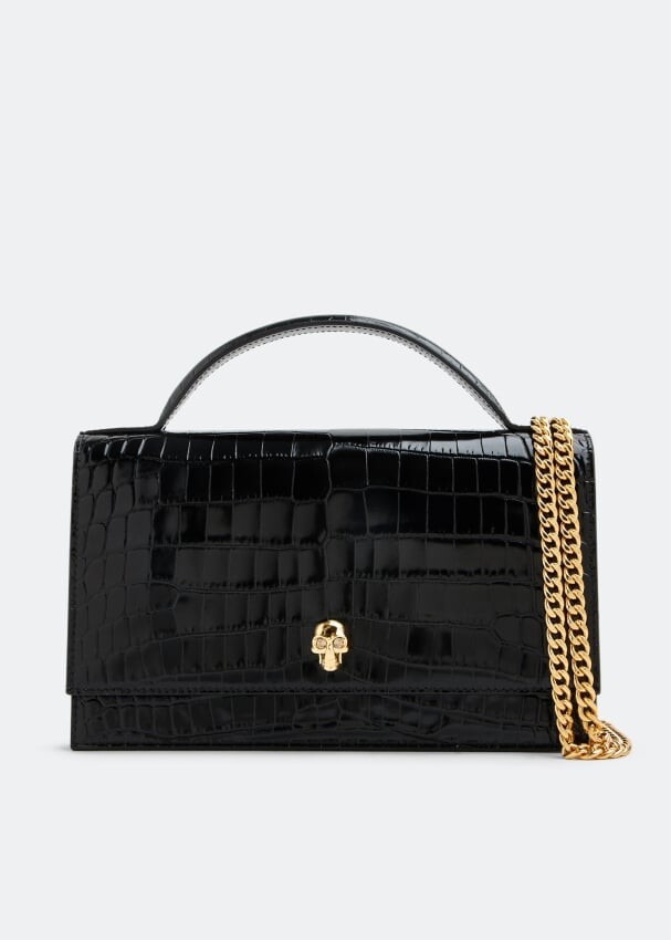 

Сумка ALEXANDER MCQUEEN Medium Skull top handle bag, черный