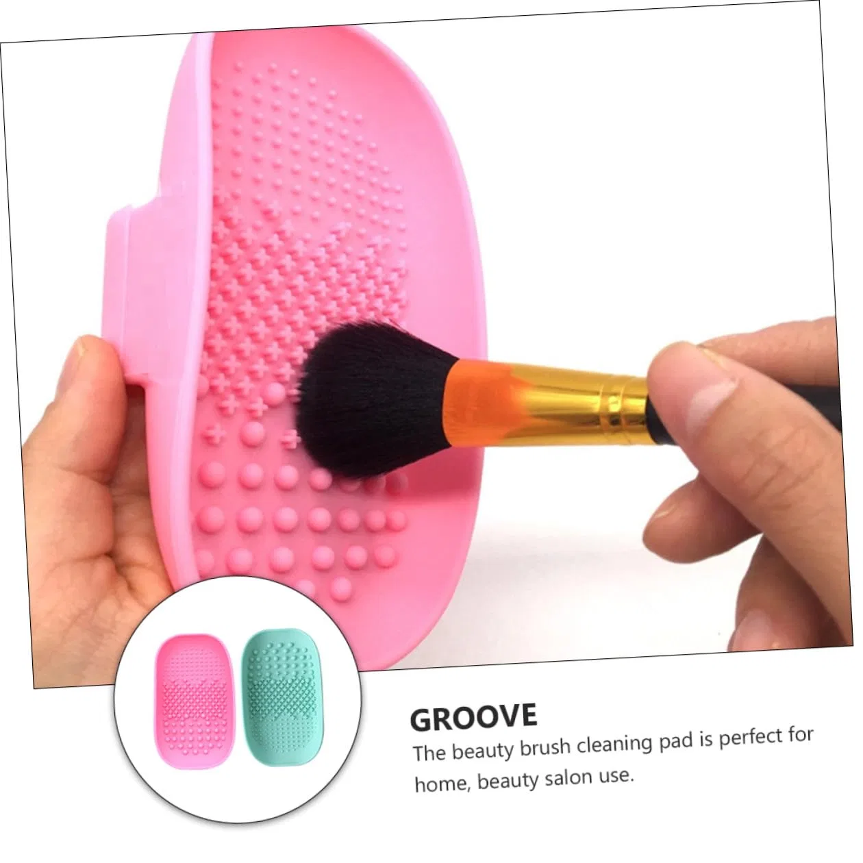 Набор для чистки кистей Silikon Make-up Pinsel Reinigungsset, Cabilock, 2 предмета, 15.2x9x3 см — фото 3