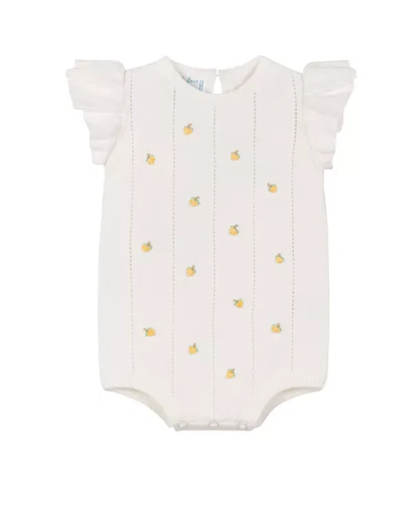 Детский боди-комбинезон для девочек с коротким рукавом Little Blossoms Feltman Brothers, Ivory