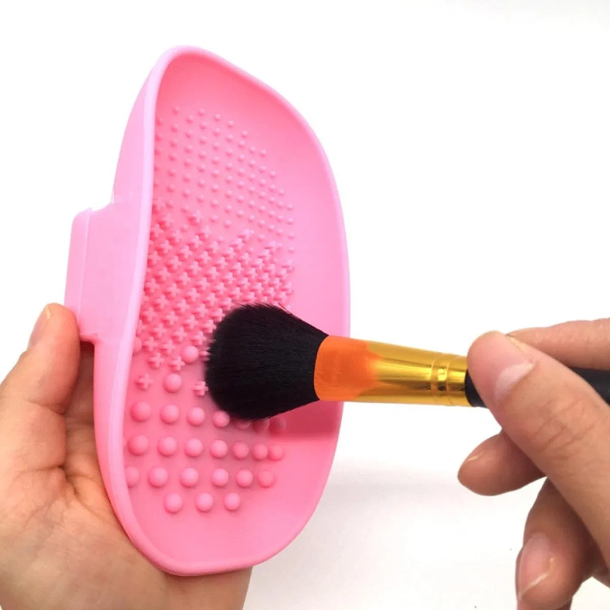 Силиконовая подушечка для чистки кистей TOPPERFUN, 15.2 x 9 x 3 см, Роза — фото 2
